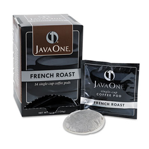 Java One Coffee Pods  French Roast  Single Cup  14 Box (JAV30800)