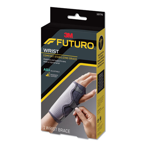 FUTURO Adjustable Reversible Splint Wrist Brace  Fits Wrists 5 1 2 - 8 1 2   Black (MMM10770EN)