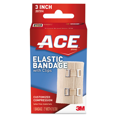 ACE Elastic Bandage with E-Z Clips  3  x 64  (MMM207314)