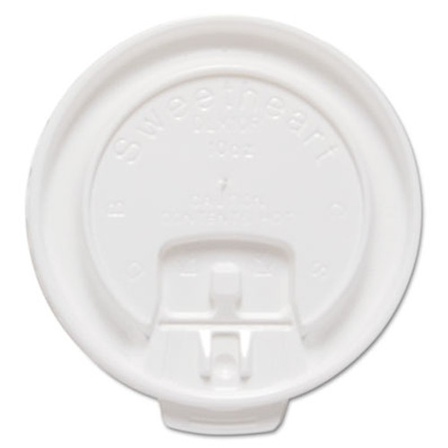 Dart Liftbk   Lock Tab Cup Lids for Foam Cups  Fits 10oz Cups  White  2000 Carton (SCCDLX10R)