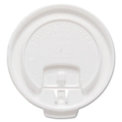 Dart Liftbk   Lock Tab Cup Lids for Foam Cups  Fits 10oz Cups  White  2000 Carton (SCCDLX10R)