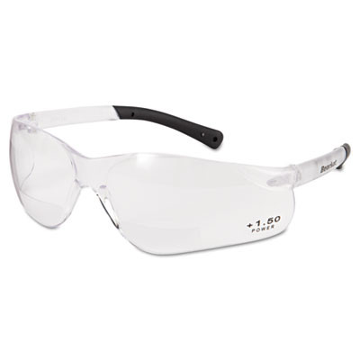 MCR Safety BearKat Magnifier Safety Glasses  Clear Frame  Clear Lens (CRWBKH15)