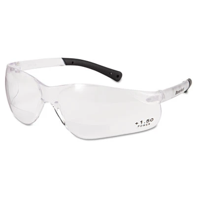 MCR Safety BearKat Magnifier Safety Glasses  Clear Frame  Clear Lens (CRWBKH15)