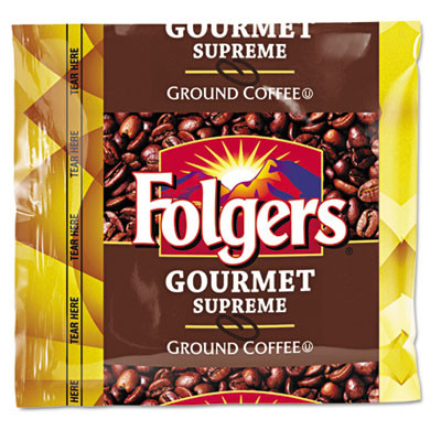 Folgers Coffee  Fraction Pack  Gourmet Supreme  1 75oz  42 Carton (FOL06437)
