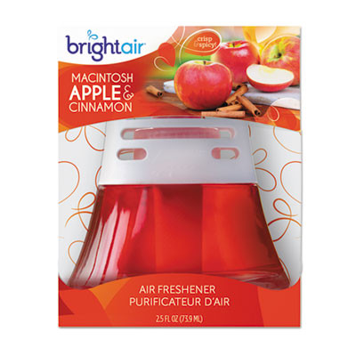 BRIGHT Air Scented Oil Air Freshener  Macintosh Apple and Cinnamon  Red  2 5 oz (BRI900022)