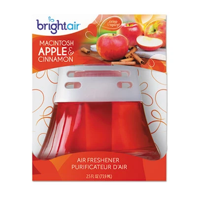 BRIGHT Air Scented Oil Air Freshener  Macintosh Apple and Cinnamon  Red  2 5 oz (BRI900022)