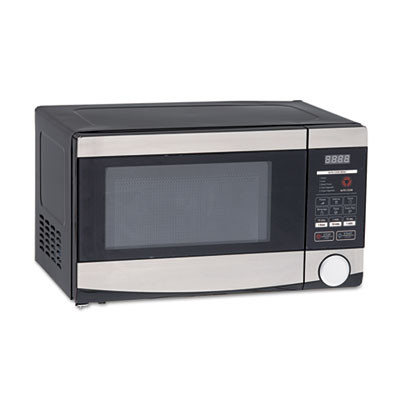 Avanti 0 7 Cu ft Capacity Microwave Oven  700 Watts  Stainless Steel and Black (AVAMO7103SST)