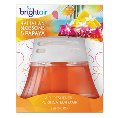BRIGHT Air Scented Oil Air Freshener  Hawaiian Blossoms and Papaya  Orange  2 5oz (BRI900021)
