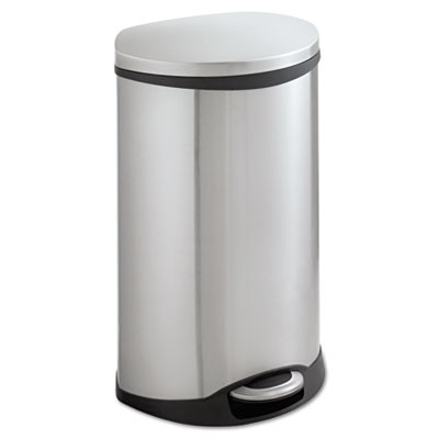 Safco Step-On Medical Receptacle  12 5 gal  Stainless Steel (SAF9903SS)