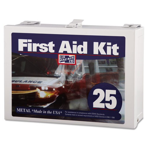 Pac-Kit First Aid Kit for Up to 25 People  159-Pieces  Steel (PKT6086)