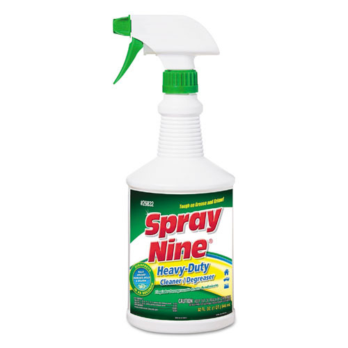 Spray Nine Heavy Duty Cleaner Degreaser Disinfectant  Citrus Scent  32 oz Trigger Spray Bottle (ITW26832)