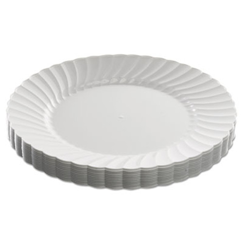 WNA Classicware Plastic Dinnerware Plates  9  Dia  White  12 Pack (WNARSCW91512WPK)