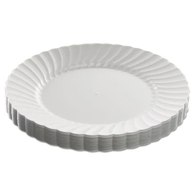WNA Classicware Plastic Dinnerware Plates  9  Dia  White  12 Pack (WNARSCW91512WPK)