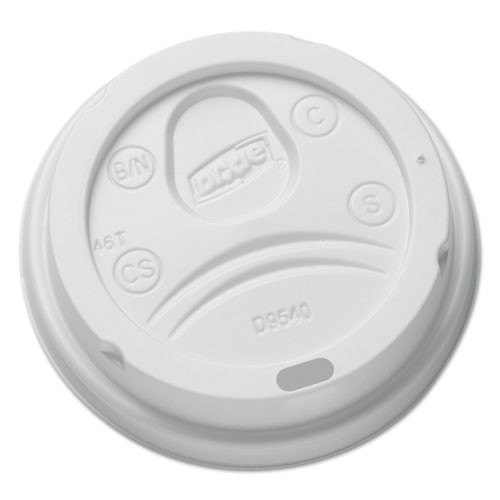Dixie Sip-Through Dome Hot Drink Lids for 10 oz Cups  White  100 Pack (DXEDL9540)