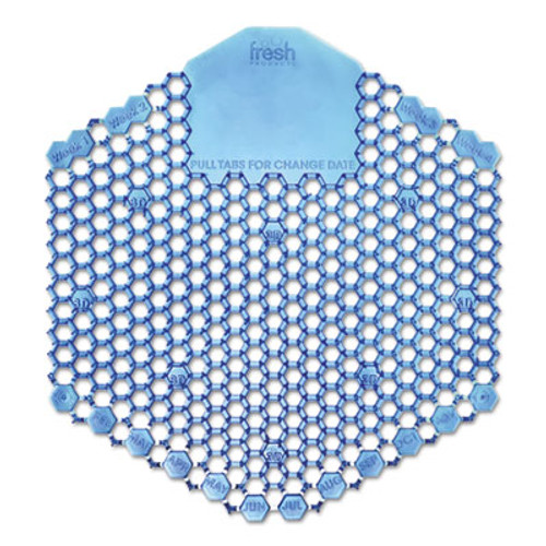 Fresh Products Wave 3D Urinal Deodorizer Screen  Blue  Cotton Blossom  10 Screens Box (FRS3WDS60CBLBX)