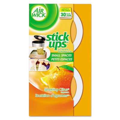 Air Wick Stick Ups Air Freshener  2 1 oz  Sparkling Citrus  12 Carton (RAC85826CT)