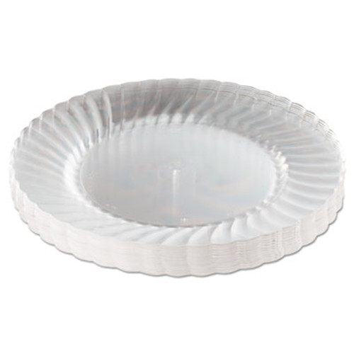 WNA Classicware Plastic Plates  9  Diameter  Clear  12 Plates Pack (WNARSCW91512PK)