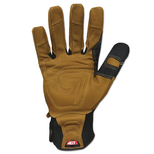 Ironclad Ranchworx Leather Gloves  Black Tan  Medium (IRNRWG203M)