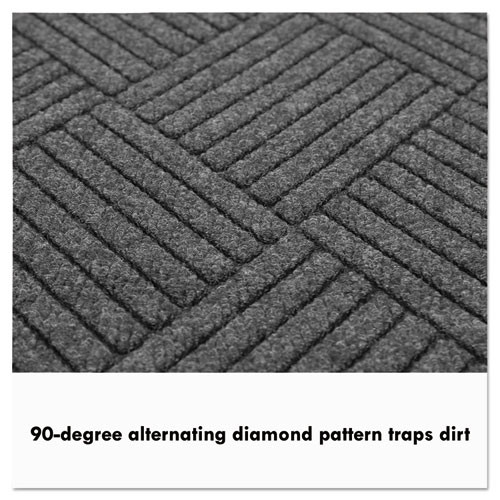 Guardian EcoGuard Diamond Floor Mat  Single Fan  48 x 96  Charcoal (MLLEGDSF040804)