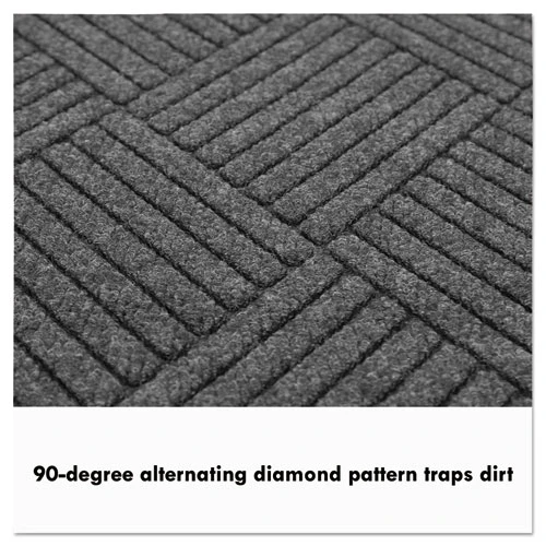 Guardian EcoGuard Diamond Floor Mat  Single Fan  48 x 96  Charcoal (MLLEGDSF040804)
