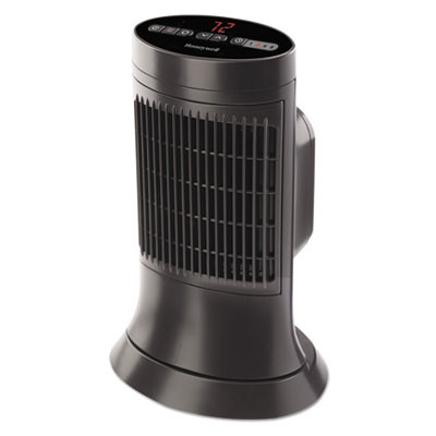 Honeywell Digital Ceramic Mini Tower Heater  750 - 1500 W  10  x 7 5 8  x 14   Black (HWLHCE311V)