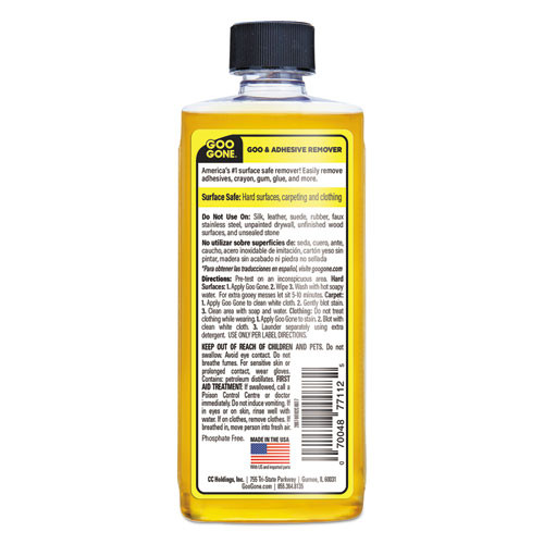 Goo Gone Original Cleaner  Citrus Scent  8 oz Bottle  12 Carton (WMN2087)