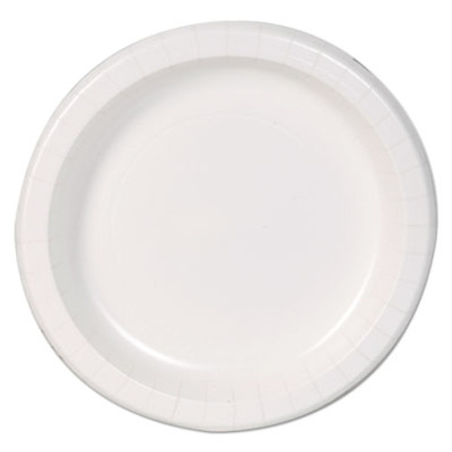 Dixie Basic Basic Paper Dinnerware  Plates  White  8 5  Diameter  125 Pack (DXEDBP09W)