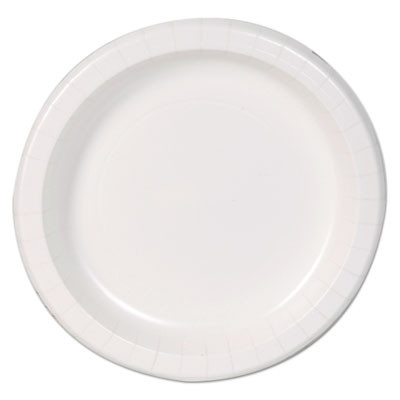 Dixie Basic Basic Paper Dinnerware  Plates  White  8 5  Diameter  125 Pack (DXEDBP09W)