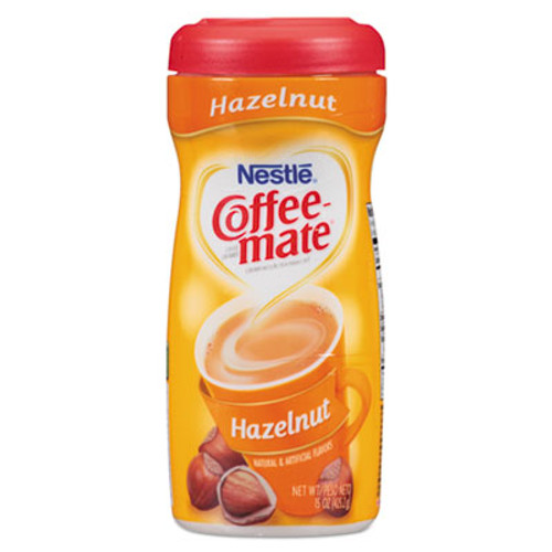 Coffee mate Non-Dairy Powdered Creamer  Hazelnut  15 oz Canister  12 Carton (NES12345CT)