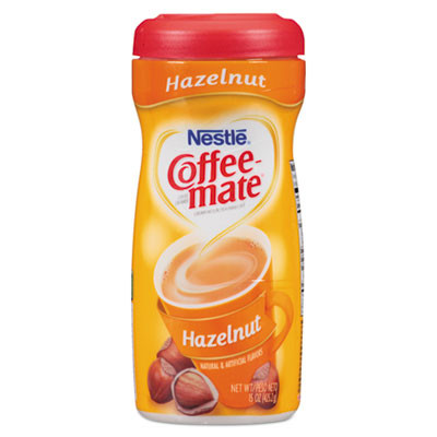 Coffee mate Non-Dairy Powdered Creamer  Hazelnut  15 oz Canister  12 Carton (NES12345CT)