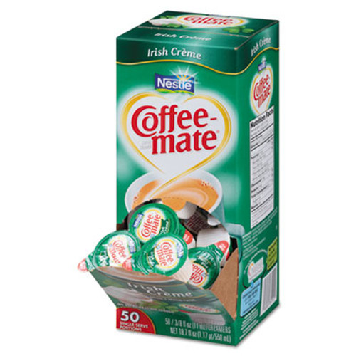 Coffee mate Liquid Coffee Creamer  Irish Creme  0 38 oz Mini Cups  50 Box  4 Boxes Carton  200 Total Carton (NES35112CT)