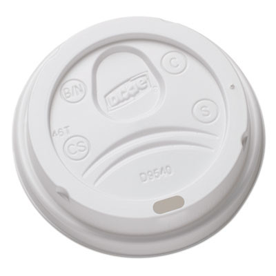 Dixie Sip-Through Dome Hot Drink Lids for 10 oz Cups  White  100 Pack  1000 Carton (DXEDL9540CT)