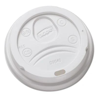 Dixie Sip-Through Dome Hot Drink Lids for 10 oz Cups  White  100 Pack  1000 Carton (DXEDL9540CT)