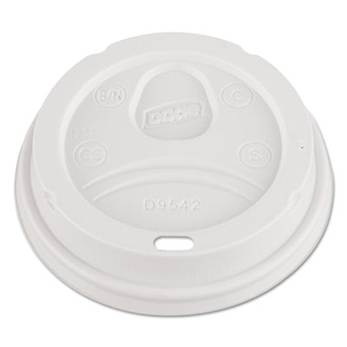 Dixie Dome Drink-Thru Lids  Fits 12 oz    16 oz  Paper Hot Cups  White  100 Pack (DXED9542PK)