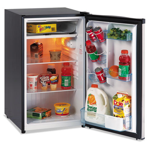 Avanti 4 4 CF Refrigerator  19 1 2 W x 22 D x 33 H  Black Stainless Steel (AVARM4436SS)