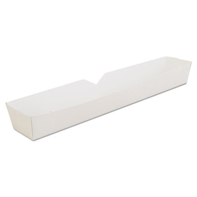 SCT Hot Dog Tray  White  10 1 4 x 1 1 2 x 1 1 4  Paperboard  500 Carton (SCH0711)