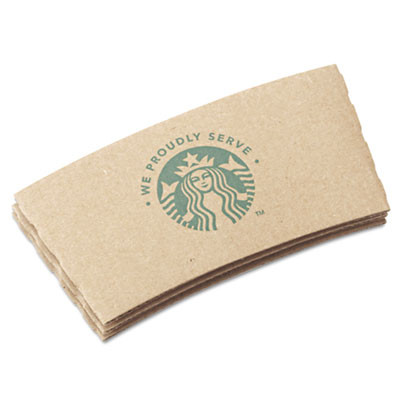 Starbucks Cup Sleeves  For 12 16 20 oz Hot Cups  Kraft  1380 Carton (SBK11020575)