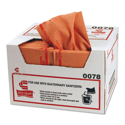 Chix Pro-Quat Fresh Guy Food Service Towels  Heavy Duty  12 1 2 x 17  Red  150 Carton (CHI0078)
