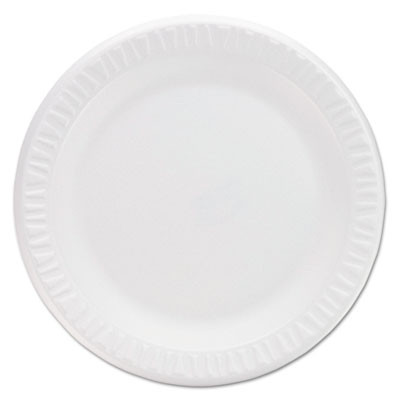 Dart Concorde Non-Laminated Foam Plates  9 Diameter  White  125 Pack (DCC9PWCRPK)