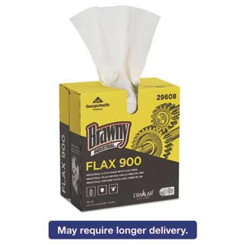 Brawny Industrial FLAX 900 Heavy Duty Cloths  9 x 16 1 2  White  72 Box  10 Box Carton (GPC29608)