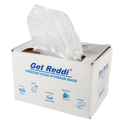 Inteplast Group Get Reddi Freezer Food Storage Bags  0 5 mil  27  x 37   Natural  200 Carton (IBSPBR37HD)