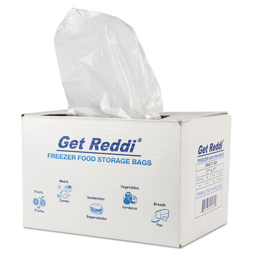 Inteplast Group Get Reddi Freezer Food Storage Bags  0 5 mil  27  x 37   Natural  200 Carton (IBSPBR37HD)