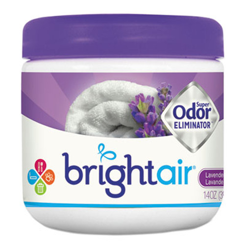 BRIGHT Air Super Odor Eliminator  Lavender and Fresh Linen  Purple  14 oz  6 Carton (BRI900014CT)
