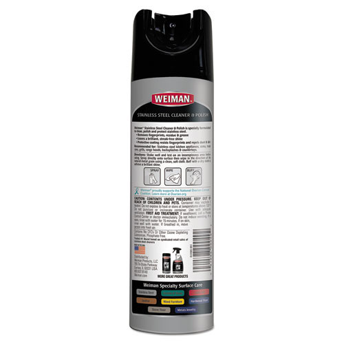 WEIMAN Stainless Steel Cleaner and Polish  17 oz Aerosol  6 Carton (WMN49CT)
