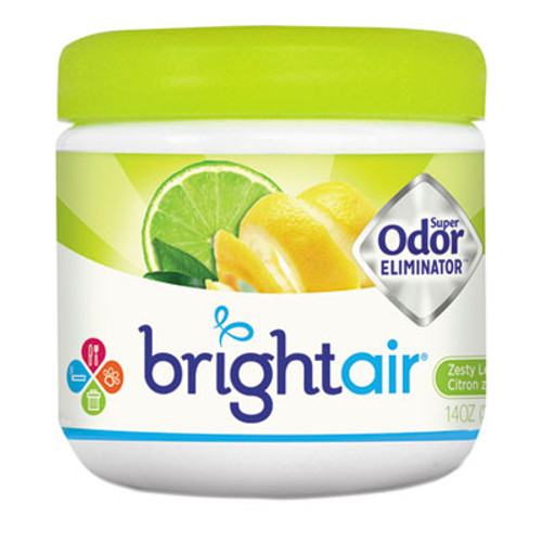 BRIGHT Air Super Odor Eliminator  Zesty Lemon and Lime  14 oz  6 Carton (BRI900248)