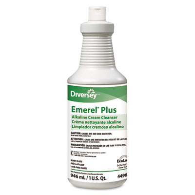 Diversey Emerel Plus Cream Cleanser  Odorless  32 oz Squeeze Bottle  12 Carton (DVO94496138)
