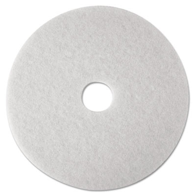 3M Super Polish Floor Pads 4100  27  Diameter  White  5 Carton (MMM20313)