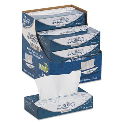 Angel Soft ps Ultra Facial Tissue  2-Ply  White  125 Sheets Box  10 Boxes Carton (GPC4836014)