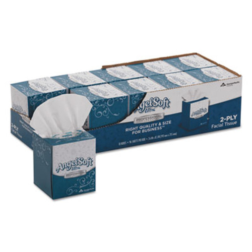 Angel Soft ps Ultra Facial Tissue  2-Ply  White  96 Sheets Box  10 Boxes Carton (GPC4636014)