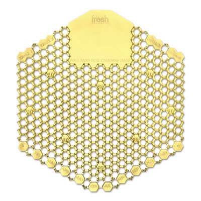 Fresh Products Wave 3D Urinal Deodorizer Screen  Blue  Cotton Blossom  10 Box  60 Screens Ct (FRS3WDS60CBLCT)